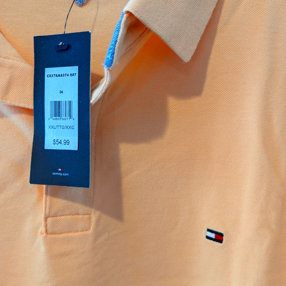 NWT Tommy Hilfiger Light Orange Slim Fit Polo